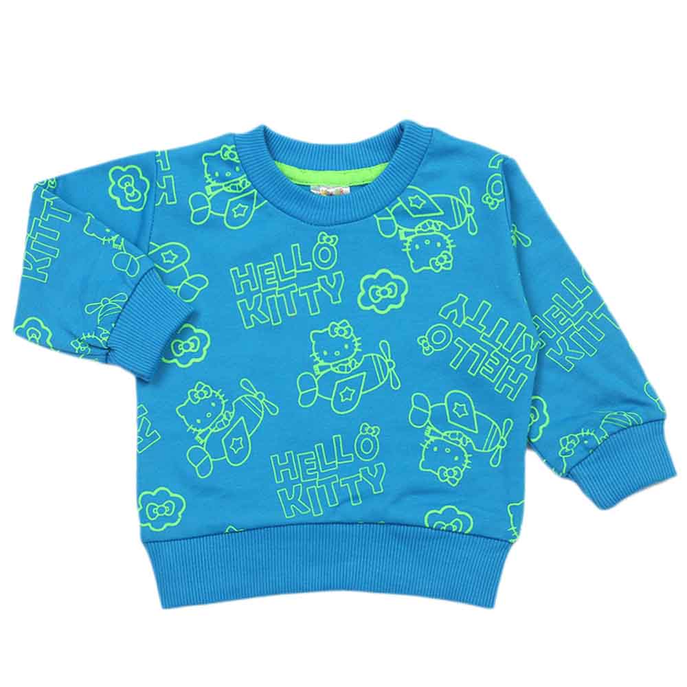 Newborn Girls Full Sleeves T-shirt - Blue, Newborn Girls T-Shirts, Chase Value, Chase Value