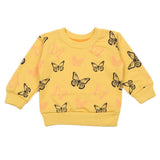 Newborn Girls Full Sleeves T-shirt - Yellow, Newborn Girls T-Shirts, Chase Value, Chase Value