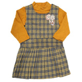 Girls 2Pcs Frock M03 - Mustard, Kids, Girls Frocks, Chase Value, Chase Value