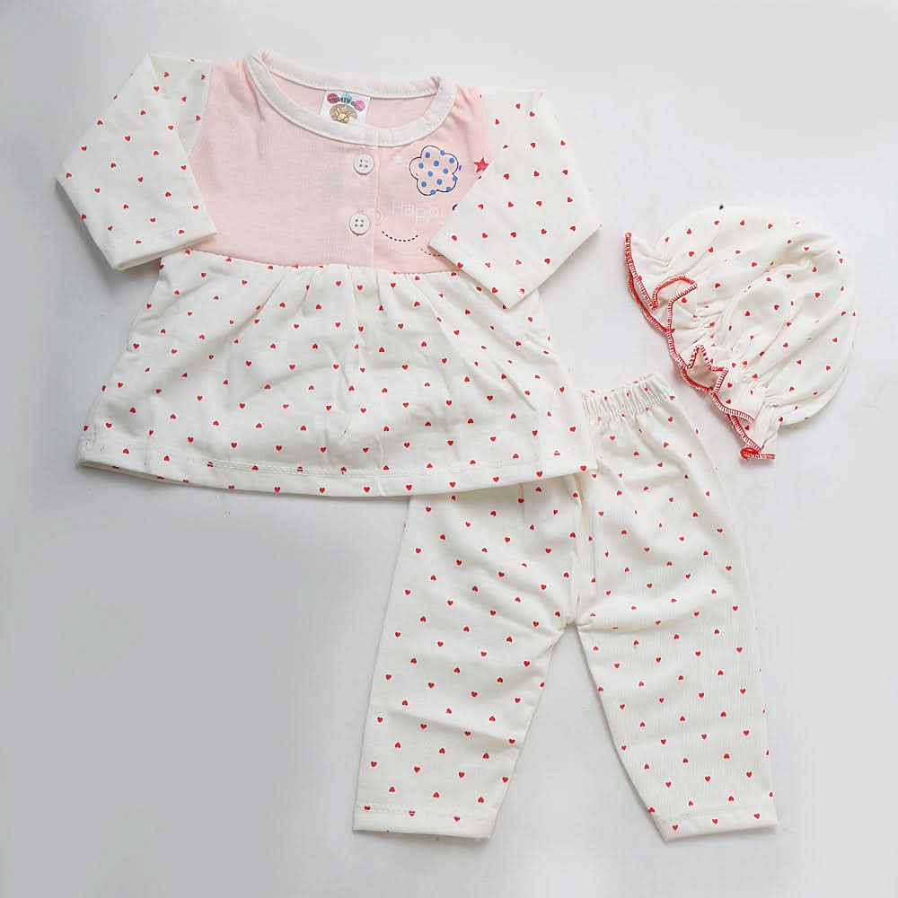 Newborn Girls Full Sleeves Suit - Pink, Kids, NB Girls Sets And Suits, Chase Value, Chase Value