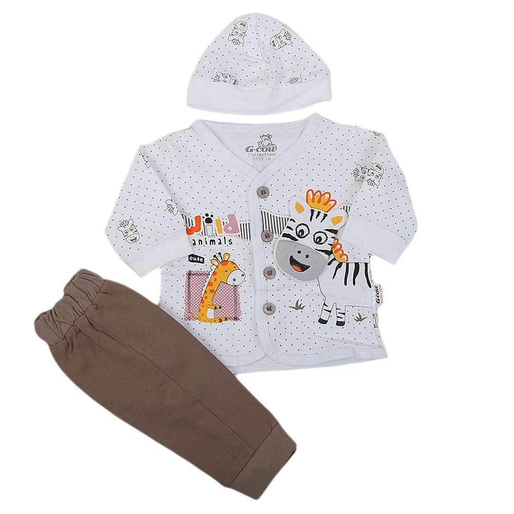 Newborn Boys Full Sleeves Suit - Coffee, Kids, NB Boys Sets And Suits, Chase Value, Chase Value