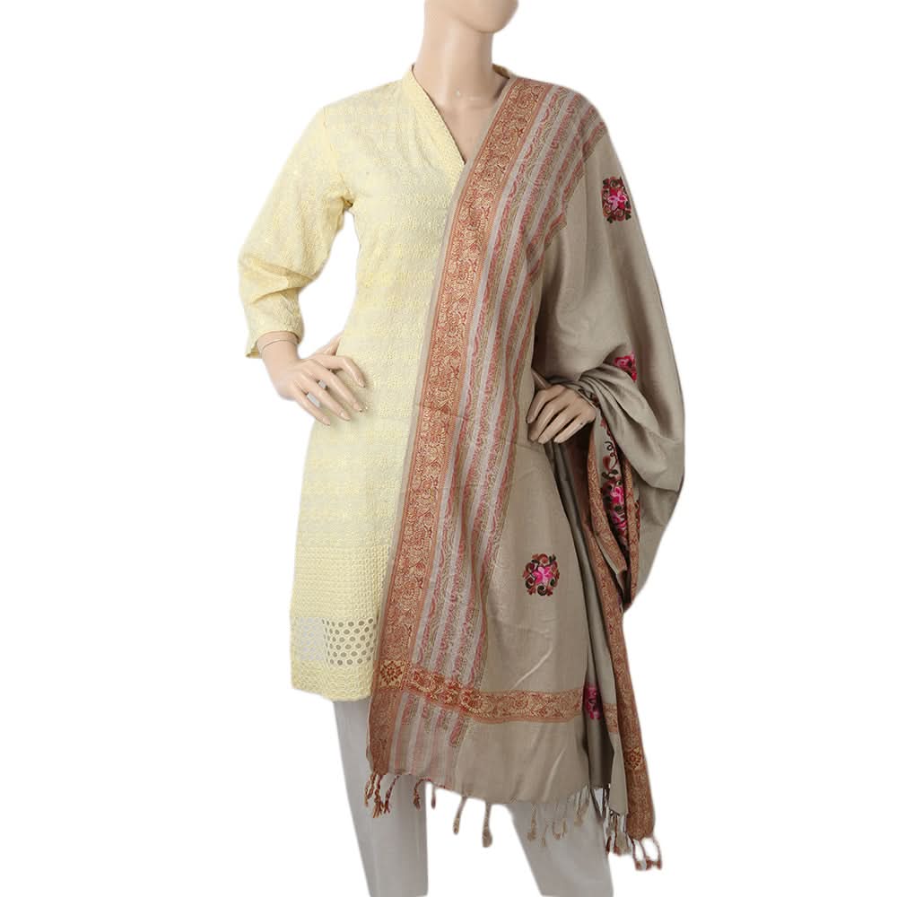 Women's Embroidered Shawl - Grey, Women, Shawls And Scarves, Chase Value, Chase Value