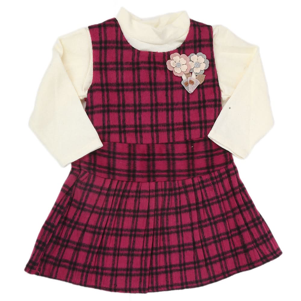 Girls 2Pc Frock M03-1 - Off White, Kids, Girls Frocks, Chase Value, Chase Value
