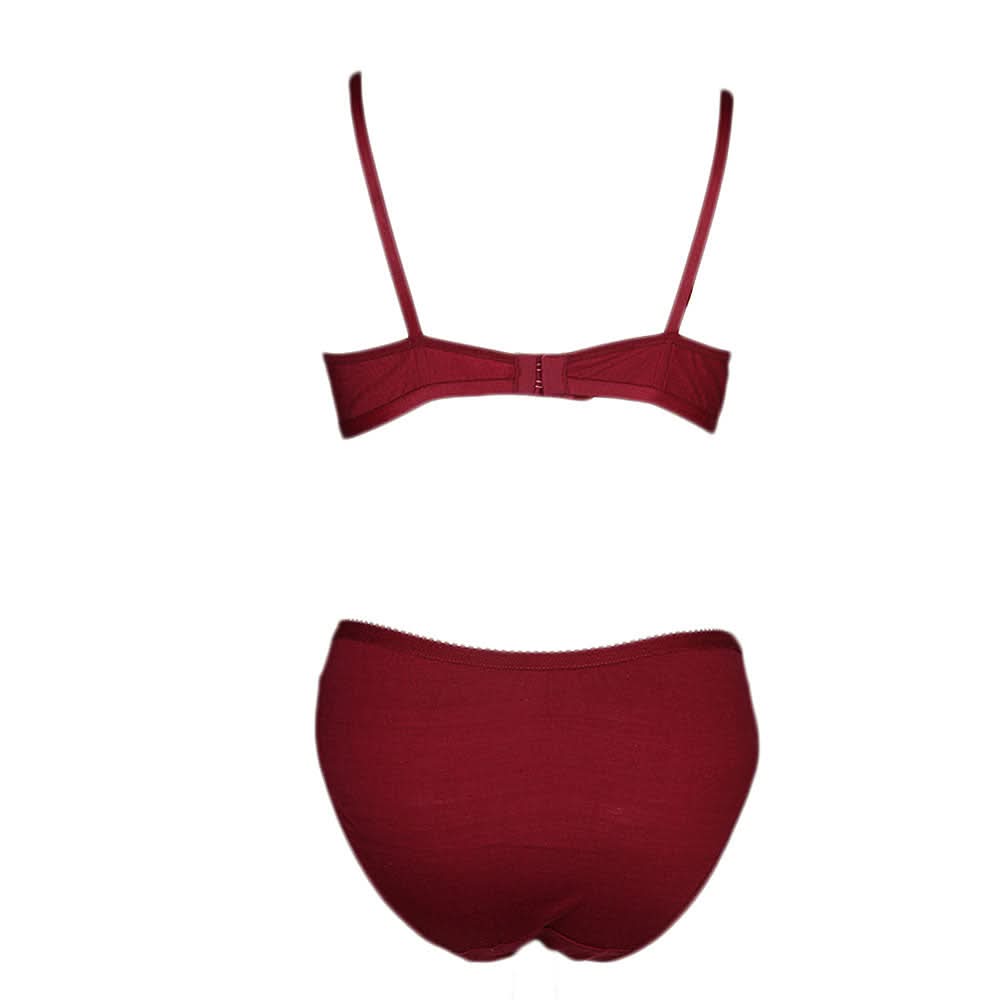 Women's Panty & Bra Set - Maroon, Women, Bra And Panty Sets, Chase Value, Chase Value