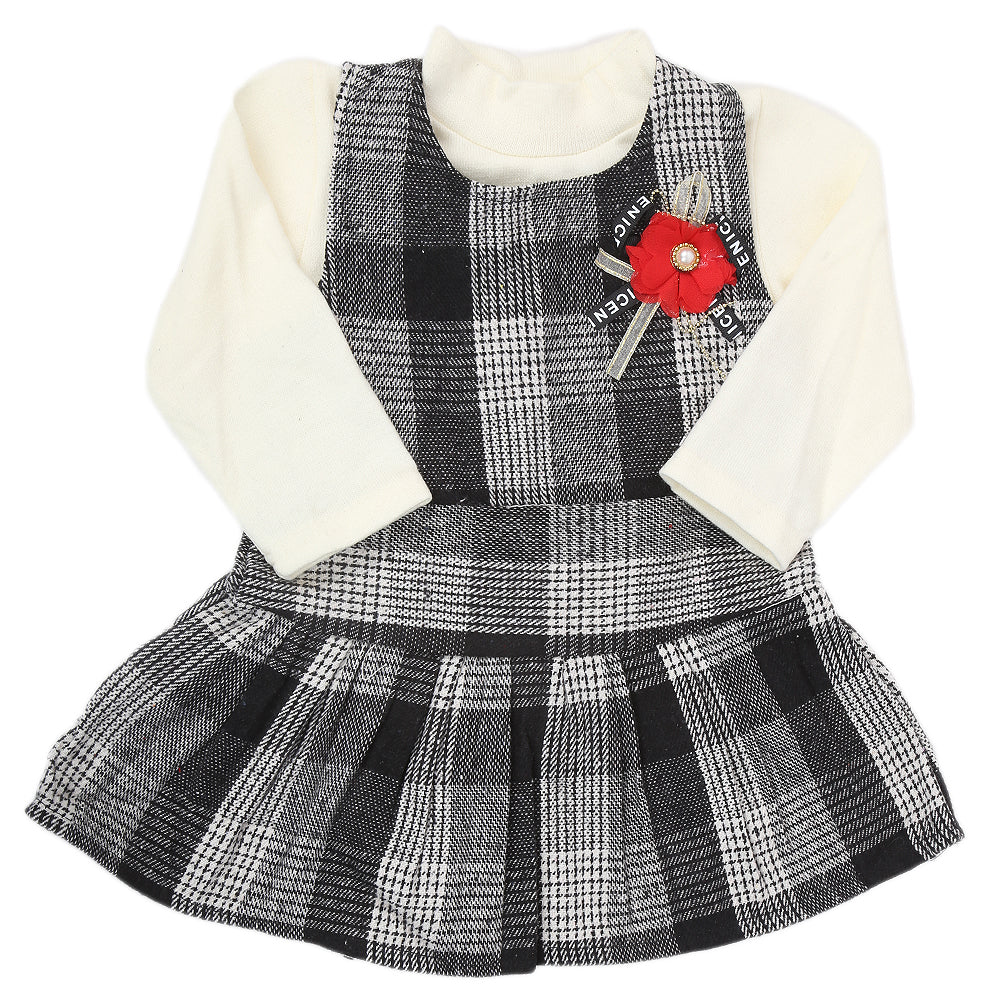 Newborn Girls 2 Piece Frock - Off White, Kids, NB Girls Frocks, Chase Value, Chase Value