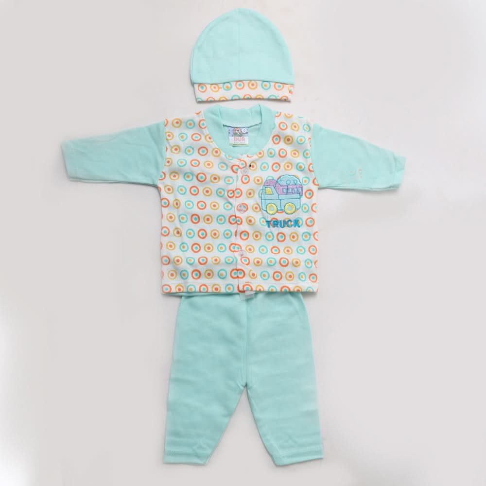 Newborn Boys Full Sleeves Suit - Cyan, Kids, NB Boys Sets And Suits, Chase Value, Chase Value