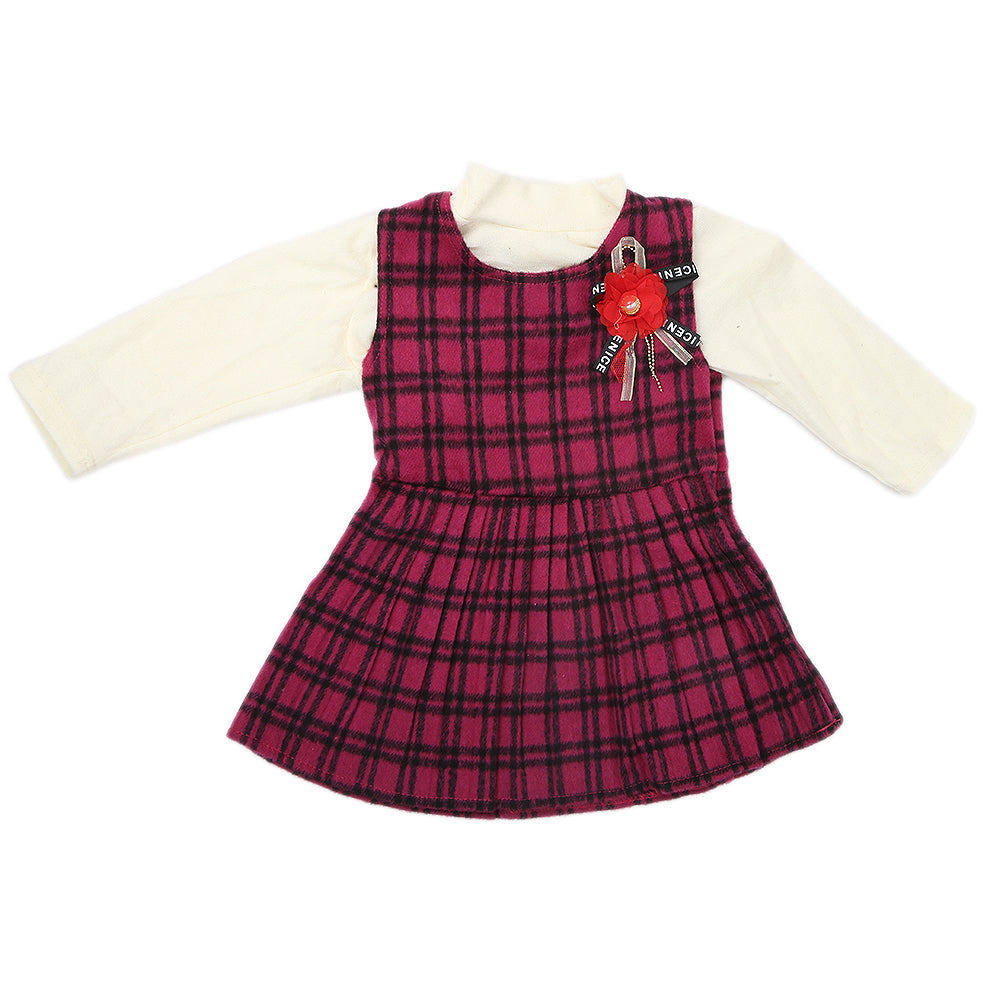 Newborn Girls 2 Piece Frock - Off White, Kids, NB Girls Frocks, Chase Value, Chase Value