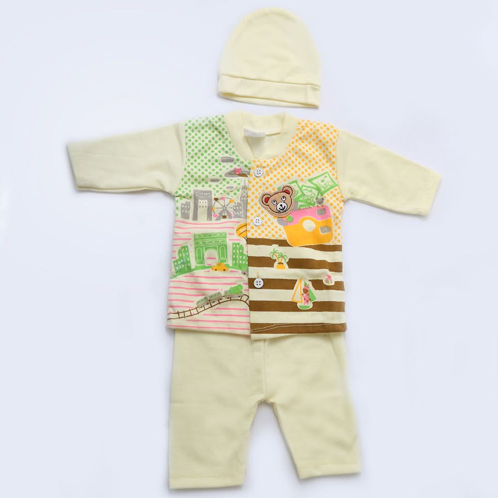 Newborn Boys Full Sleeves Suit - Lemon, Kids, NB Boys Sets And Suits, Chase Value, Chase Value