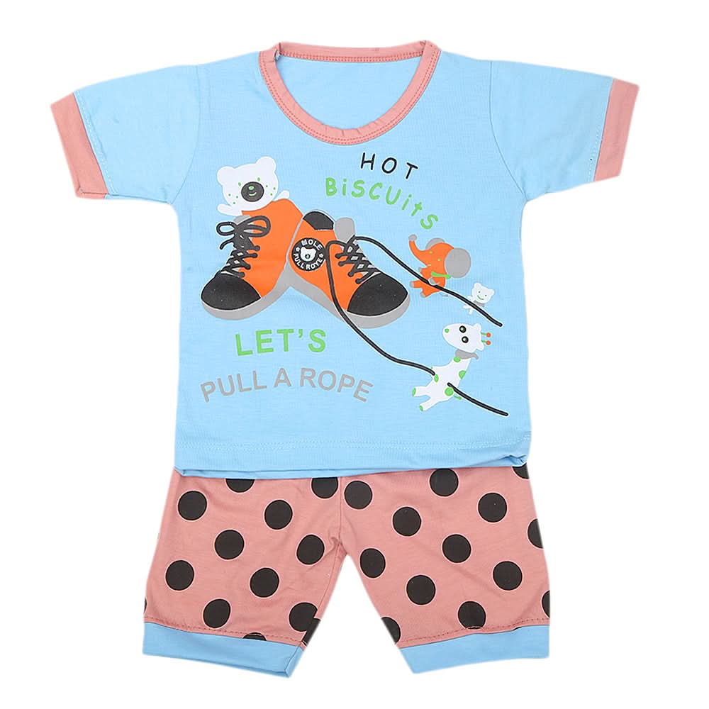 Boys Half Sleeves Suits  Sml 9101 - Blue, Kids, Boys Sets And Suits, Chase Value, Chase Value