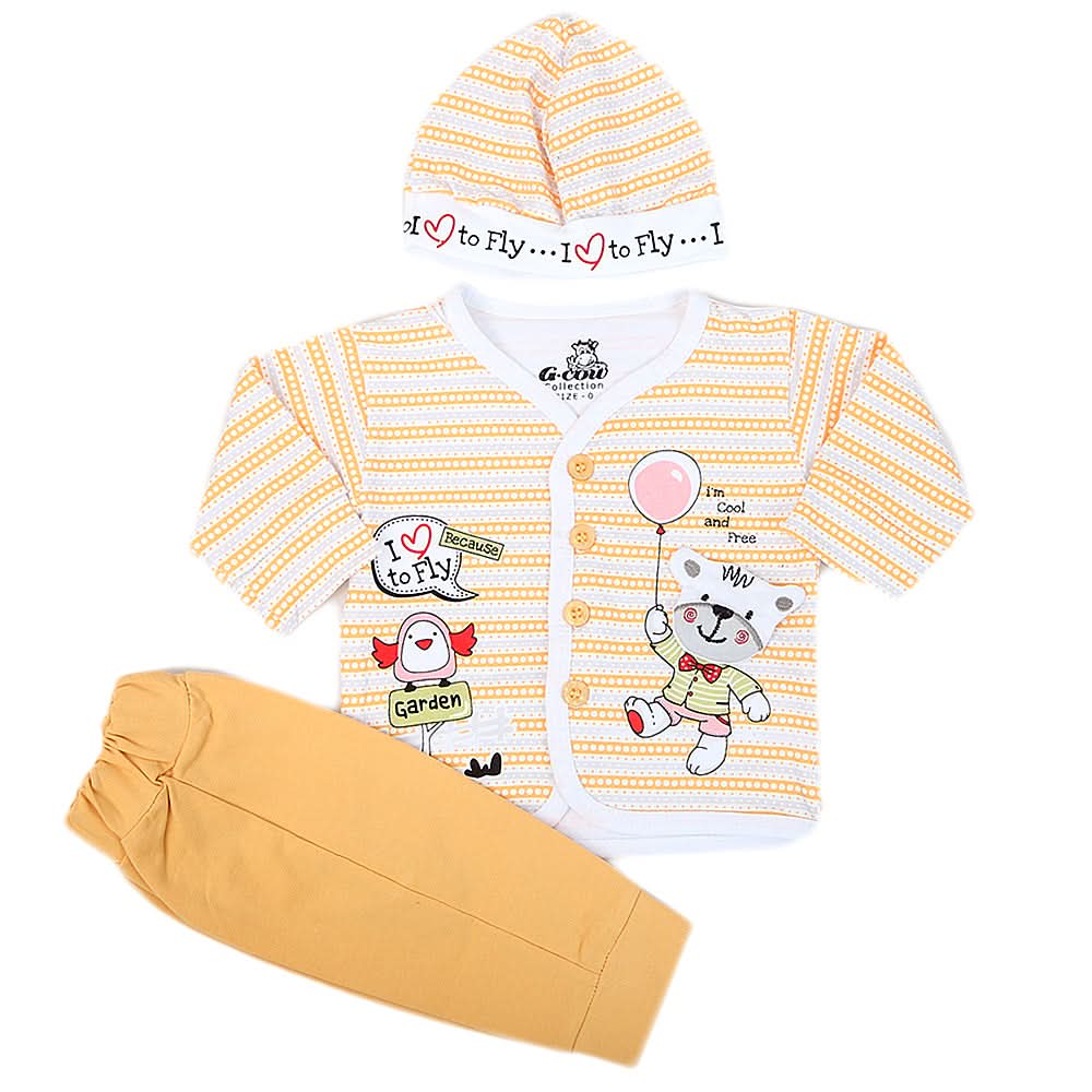 Newborn Boys Full Sleeves Suit - Yellow, Kids, NB Boys Sets And Suits, Chase Value, Chase Value