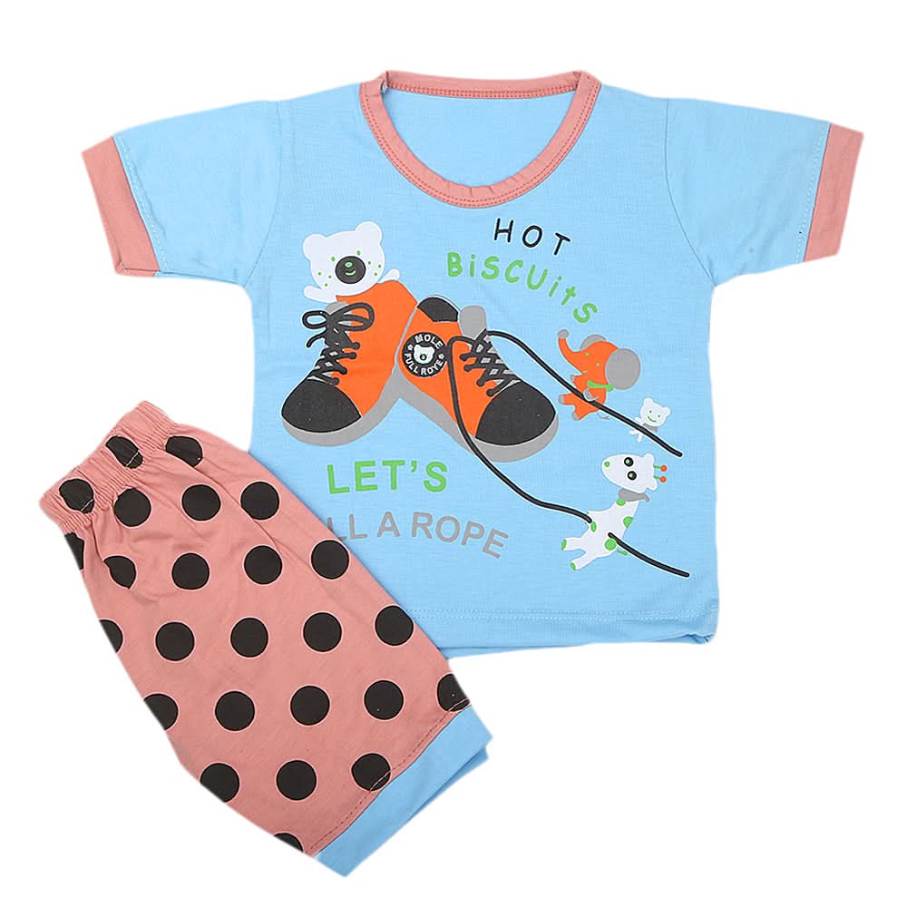 Boys Half Sleeves Suits  Sml 9101 - Blue, Kids, Boys Sets And Suits, Chase Value, Chase Value
