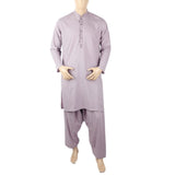 Men's Mashriq Slim Fit Embroided Shalwar Suit - Purple, Men, Shalwar Kameez, Chase Value, Chase Value