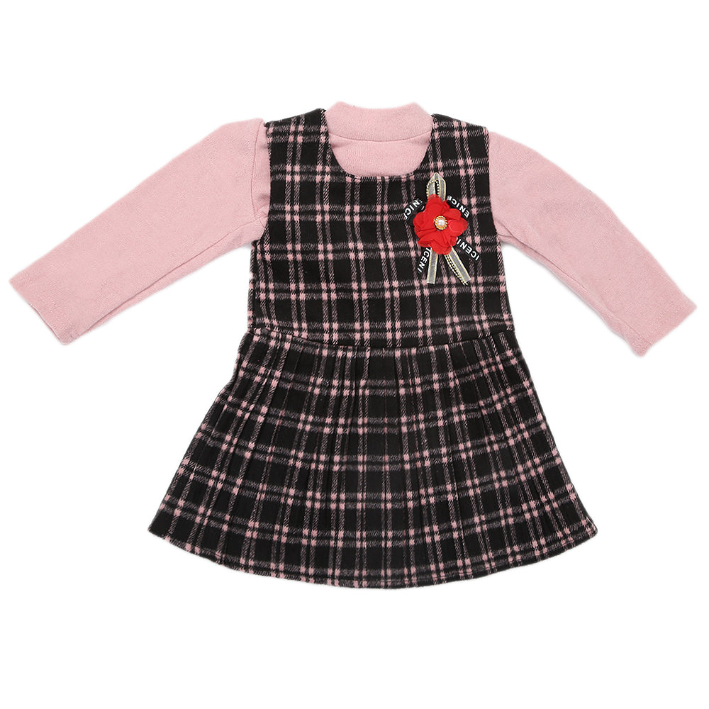 Newborn Girls 2 Piece Frock - Tea Pink, Kids, NB Girls Frocks, Chase Value, Chase Value