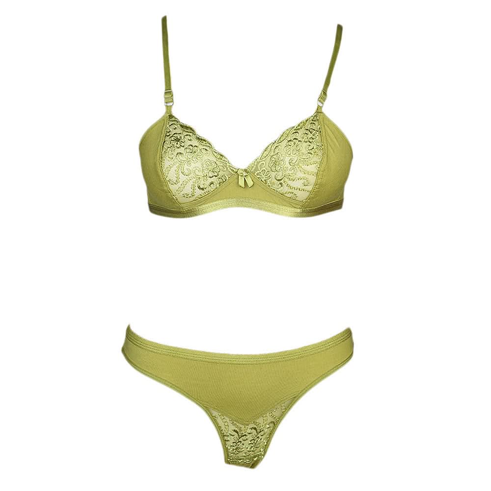 Women's Panty & Bra Set - Olive-Green, Women, Bra And Panty Sets, Chase Value, Chase Value