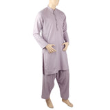 Men's Mashriq Slim Fit Embroided Shalwar Suit - Purple, Men, Shalwar Kameez, Chase Value, Chase Value