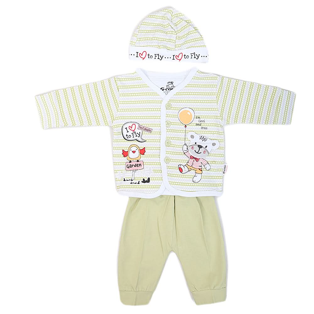 Newborn Boys Full Sleeves Suit - Green, Kids, NB Boys Sets And Suits, Chase Value, Chase Value