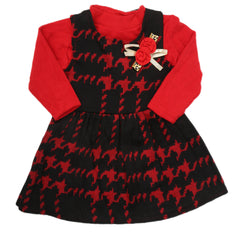 Girls 2Pc Frock - Red, Kids, Girls Frocks, Chase Value, Chase Value