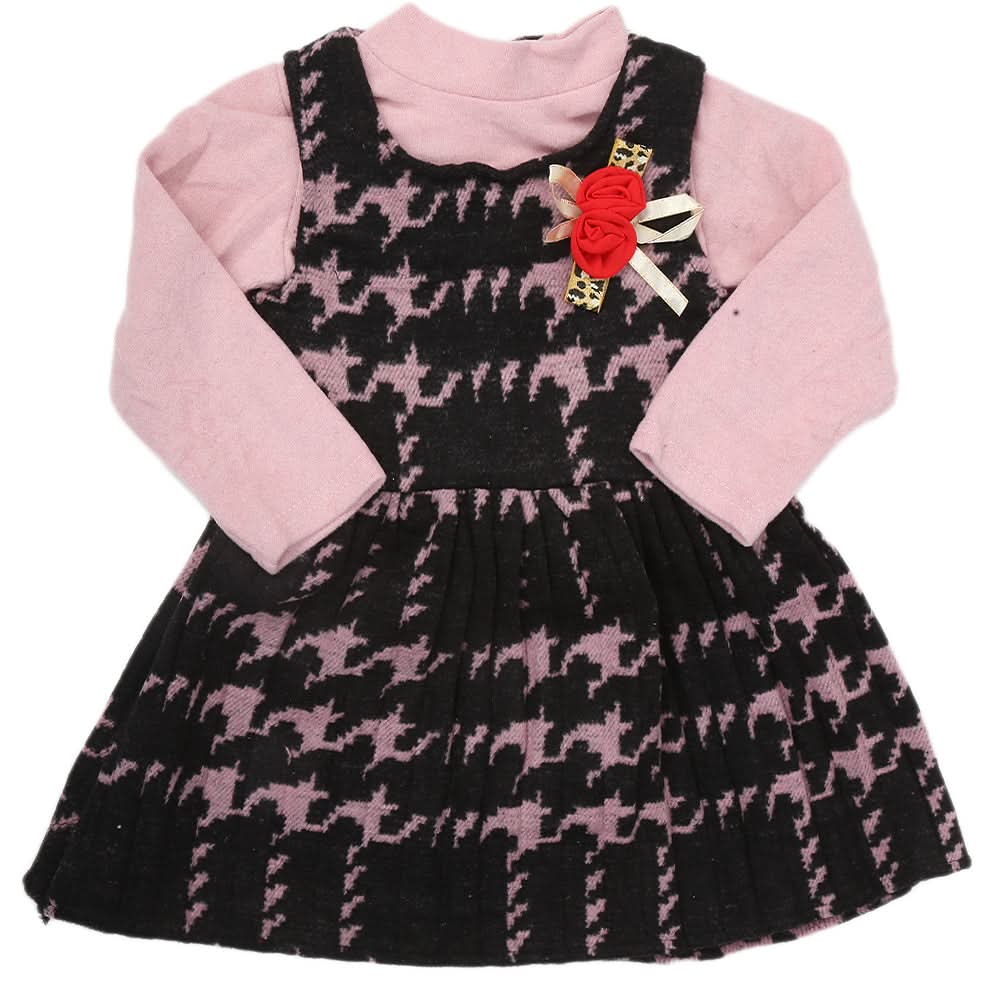 Girls 2Pc Frock - Tea Pink, Kids, Girls Frocks, Chase Value, Chase Value