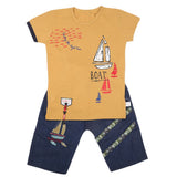 Boys Half Sleeves Short Suit - Mustard, Kids, Boys Sets And Suits, Chase Value, Chase Value
