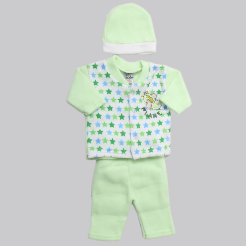 Newborn Boys Full Sleeves Polar Suit - Green, Kids, NB Boys Sets And Suits, Chase Value, Chase Value