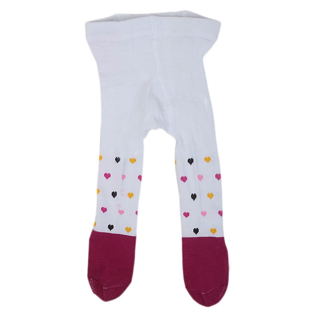Newborn Girls Printed Leggings - White, Kids, NB Boys Shorts And Pants, Kids, NB Girls Shorts Skirts And Pants, Chase Value, Chase Value