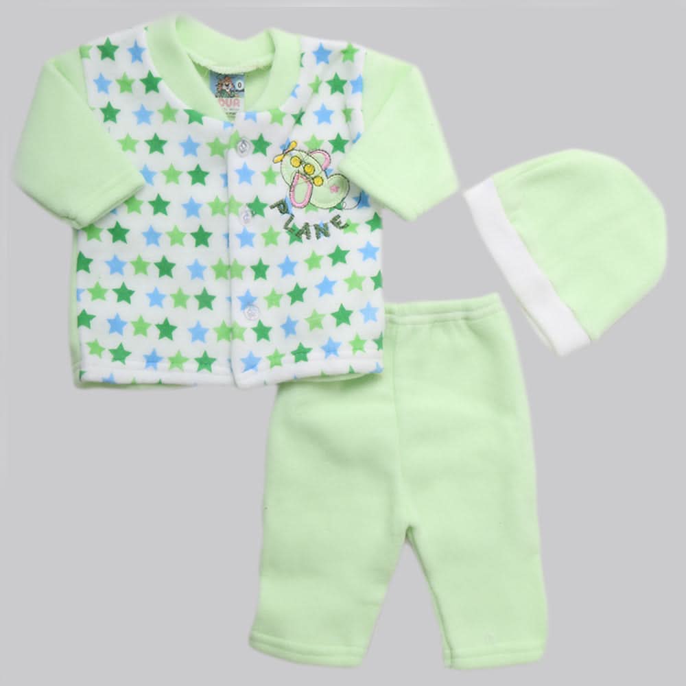 Newborn Boys Full Sleeves Polar Suit - Green, Kids, NB Boys Sets And Suits, Chase Value, Chase Value