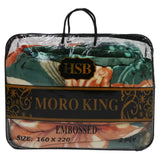 Single Bed Blanket Moro King 2 PLY - Green, Home & Lifestyle, Blanket, Chase Value, Chase Value