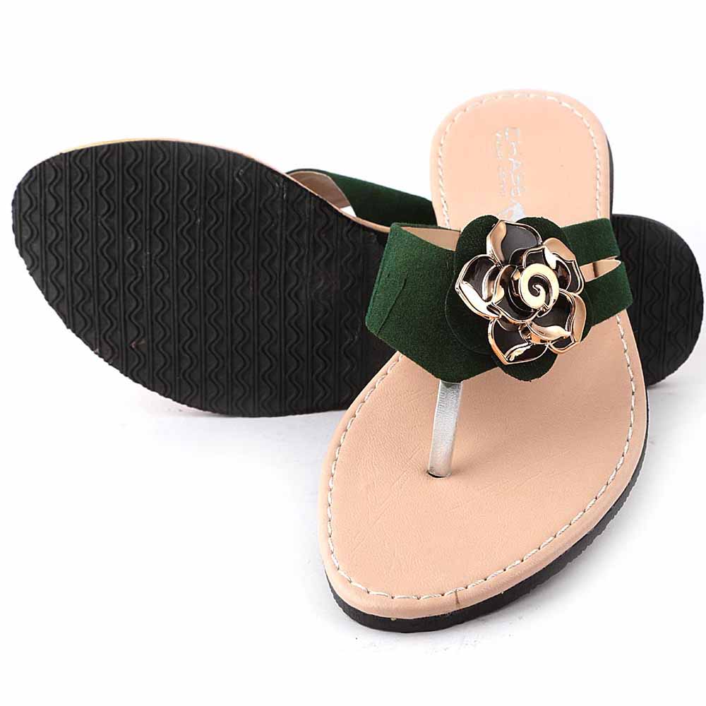Women's Slipper (606) - Green, Women, Slippers, Chase Value, Chase Value
