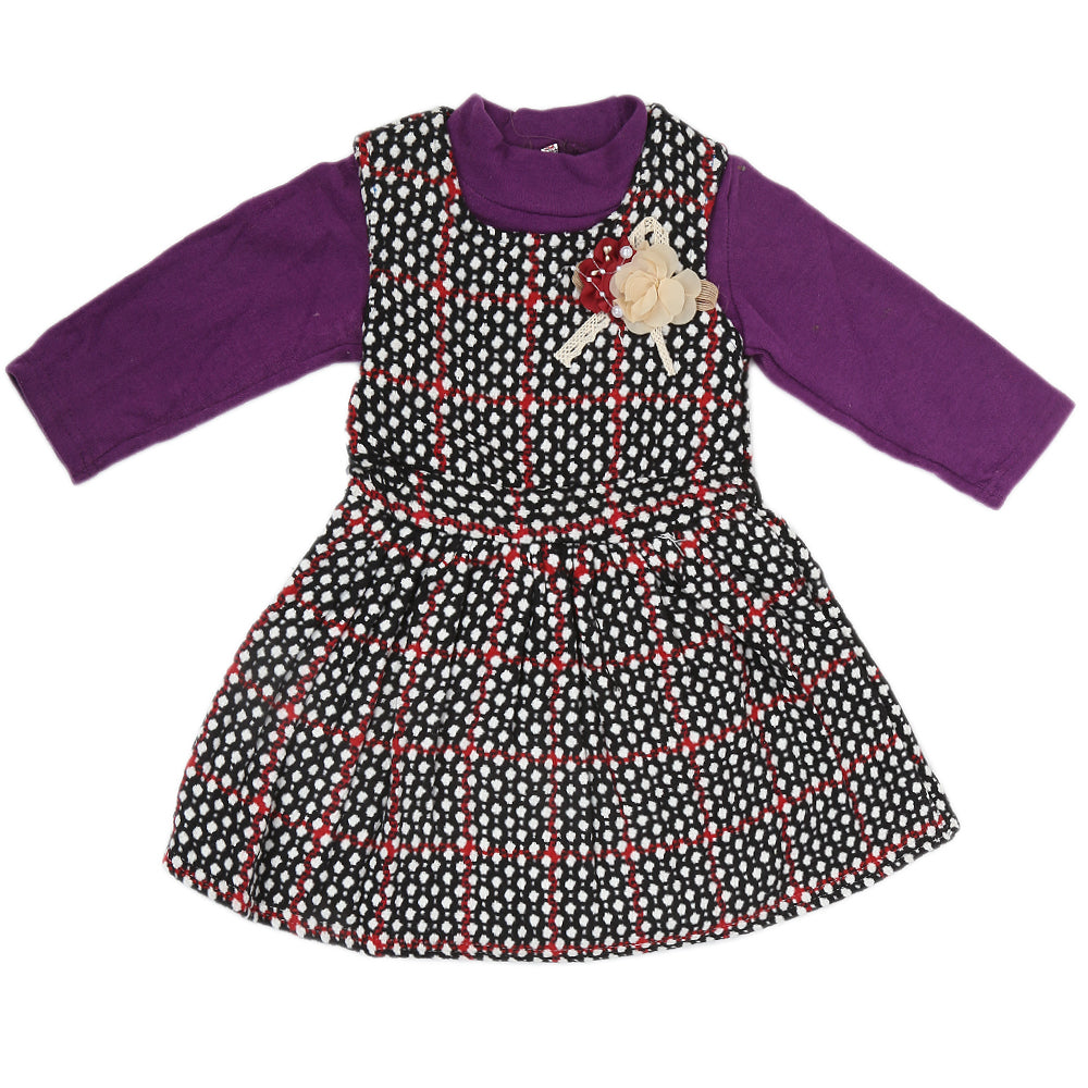 Girls 2Pc Frock - Purple, Kids, Girls Frocks, Chase Value, Chase Value