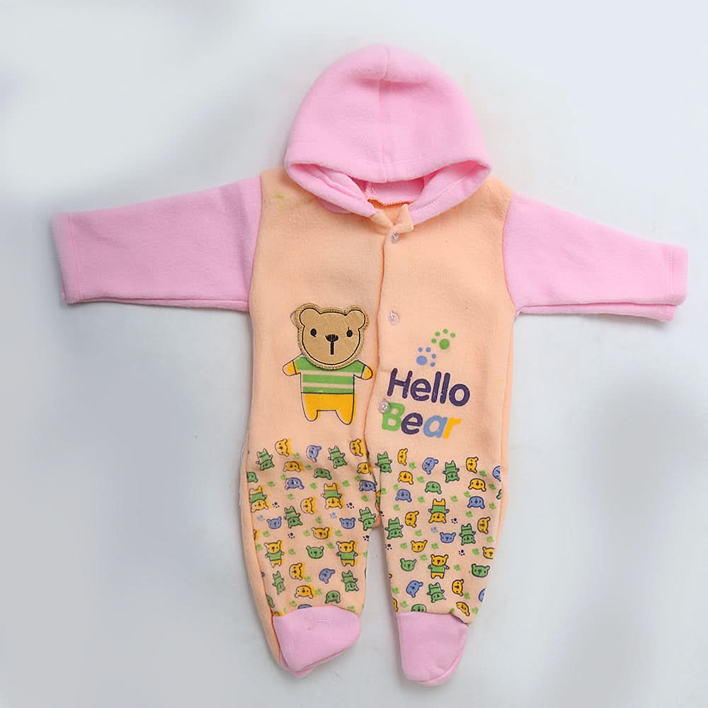 Newborn Boys Polar Romper - Peach, Kids, NB Boys Rompers, Kids, NB Girls Rompers, Chase Value, Chase Value
