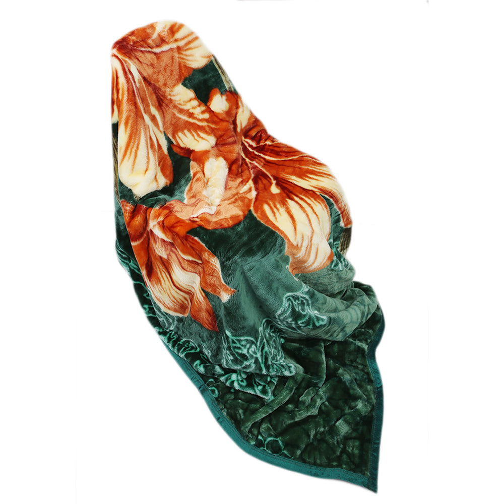Blanket Moro King 2 Ply Single Bed - Green, Home & Lifestyle, Blanket, Chase Value, Chase Value