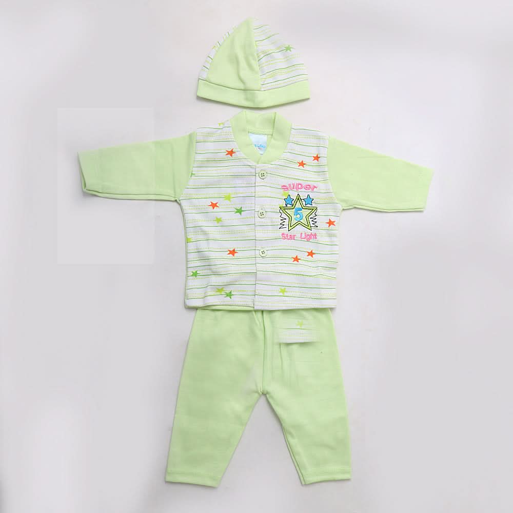 Newborn Boys Full Sleeves Suit - Green, Kids, NB Boys Sets And Suits, Chase Value, Chase Value