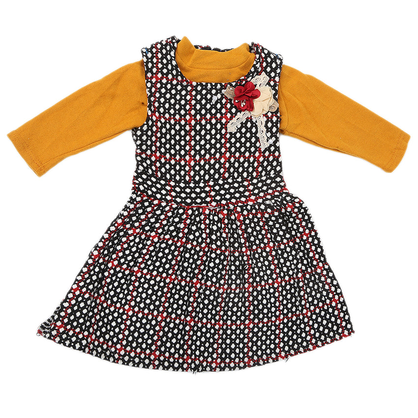 Girls 2Pc Frock - Mustard, Kids, Girls Frocks, Chase Value, Chase Value