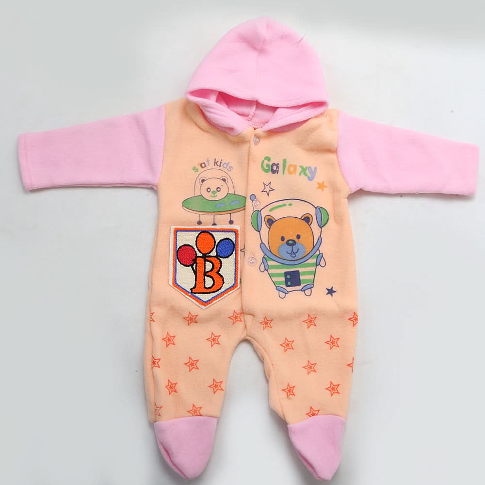Newborn Boys Polar Romper - Peach, Kids, NB Boys Rompers, Kids, NB Girls Rompers, Chase Value, Chase Value