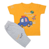 Boys Half Sleeves Short Suit - Mustard, Kids, Boys Sets And Suits, Chase Value, Chase Value