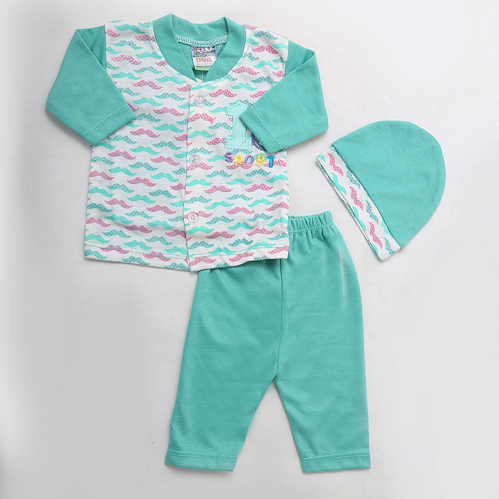 Newborn Boys Full Sleeves Suit - Steel Blue, Kids, NB Boys Sets And Suits, Chase Value, Chase Value