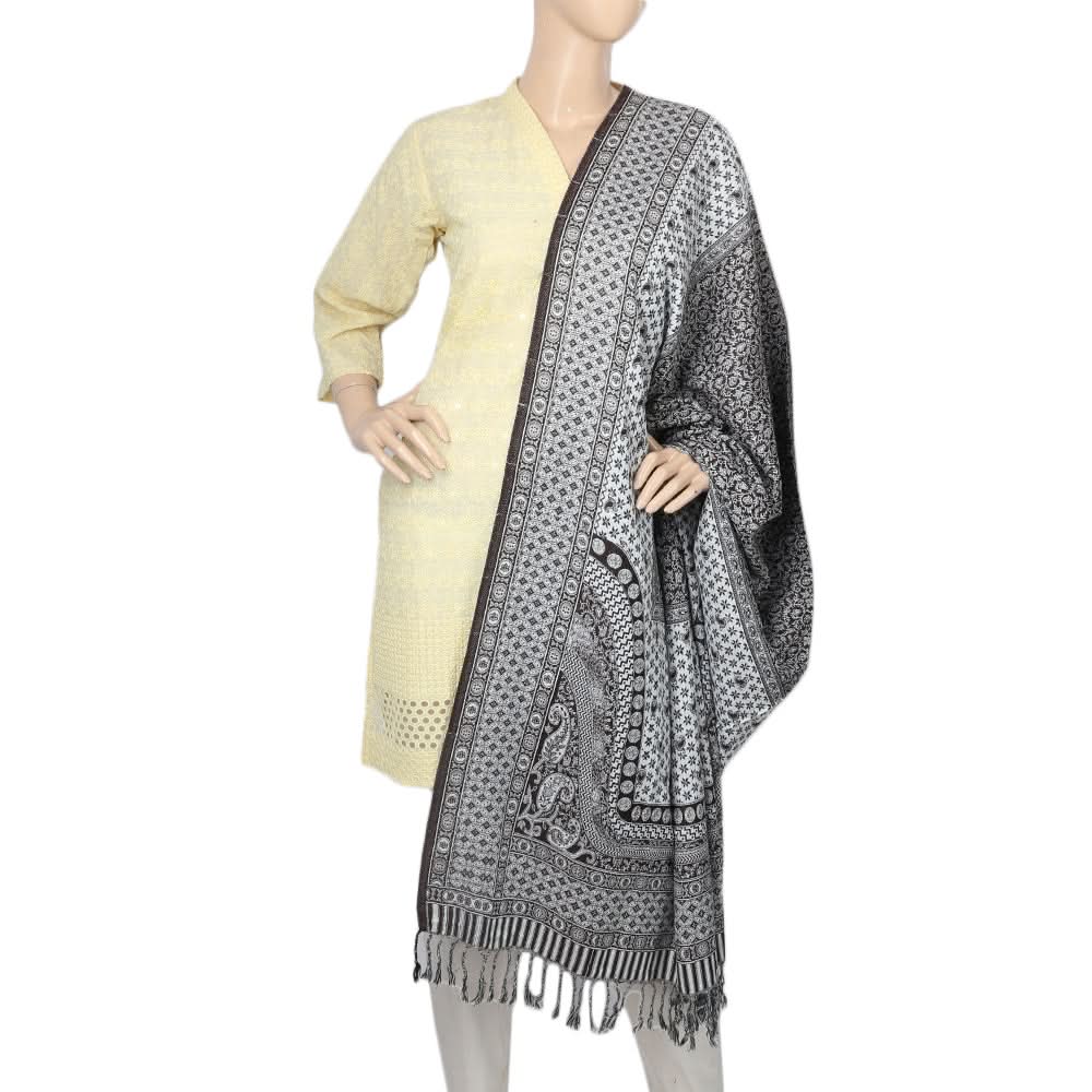 Women's Velvet Print  Peoar Shawl - Brown, Women, Shawls And Scarves, Chase Value, Chase Value