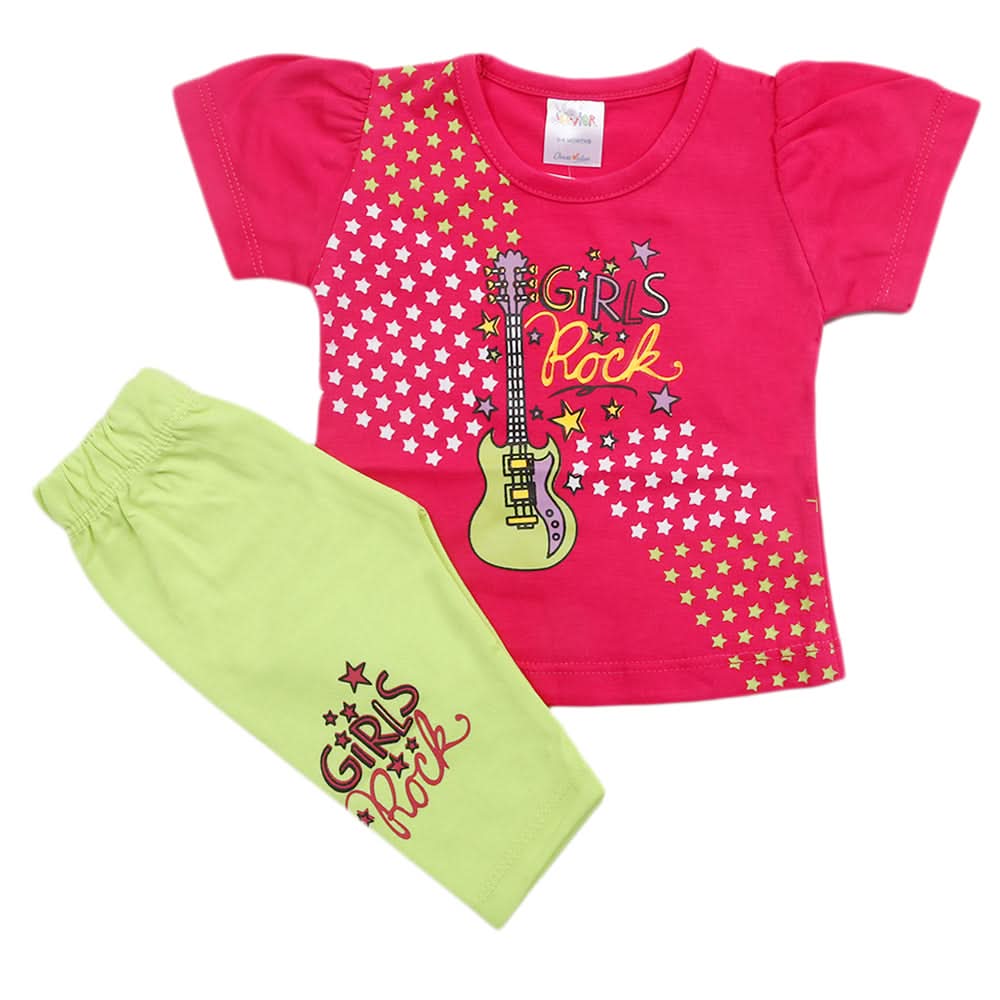 Newborn Girls Half Sleeves Suit - Pink, Kids, Newborn Girls Sets And Suits, Chase Value, Chase Value