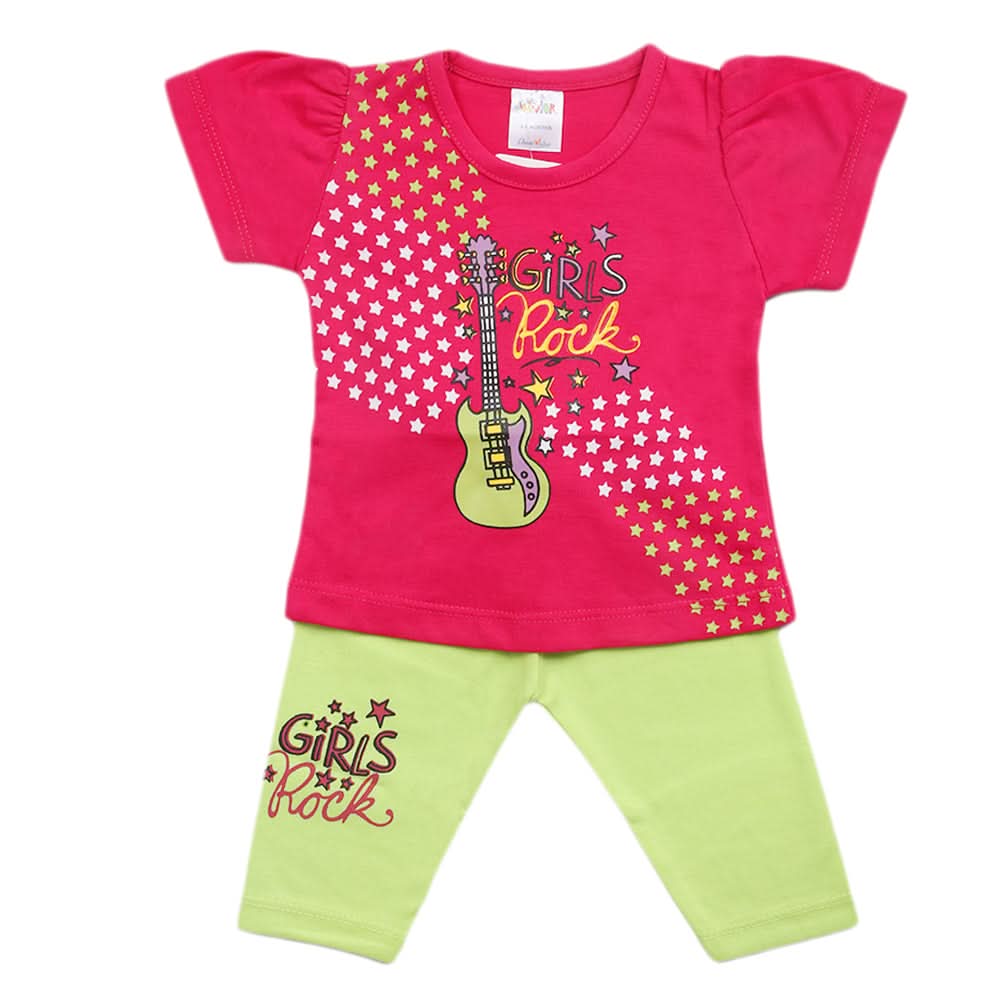 Newborn Girls Half Sleeves Suit - Pink, Kids, Newborn Girls Sets And Suits, Chase Value, Chase Value