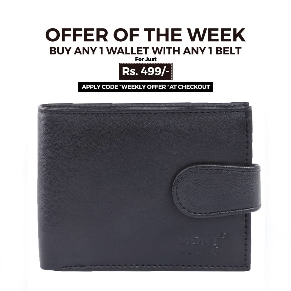Men's Leather Wallets W-CV-03 PKR - Black, Men, Wallets, Chase Value, Chase Value