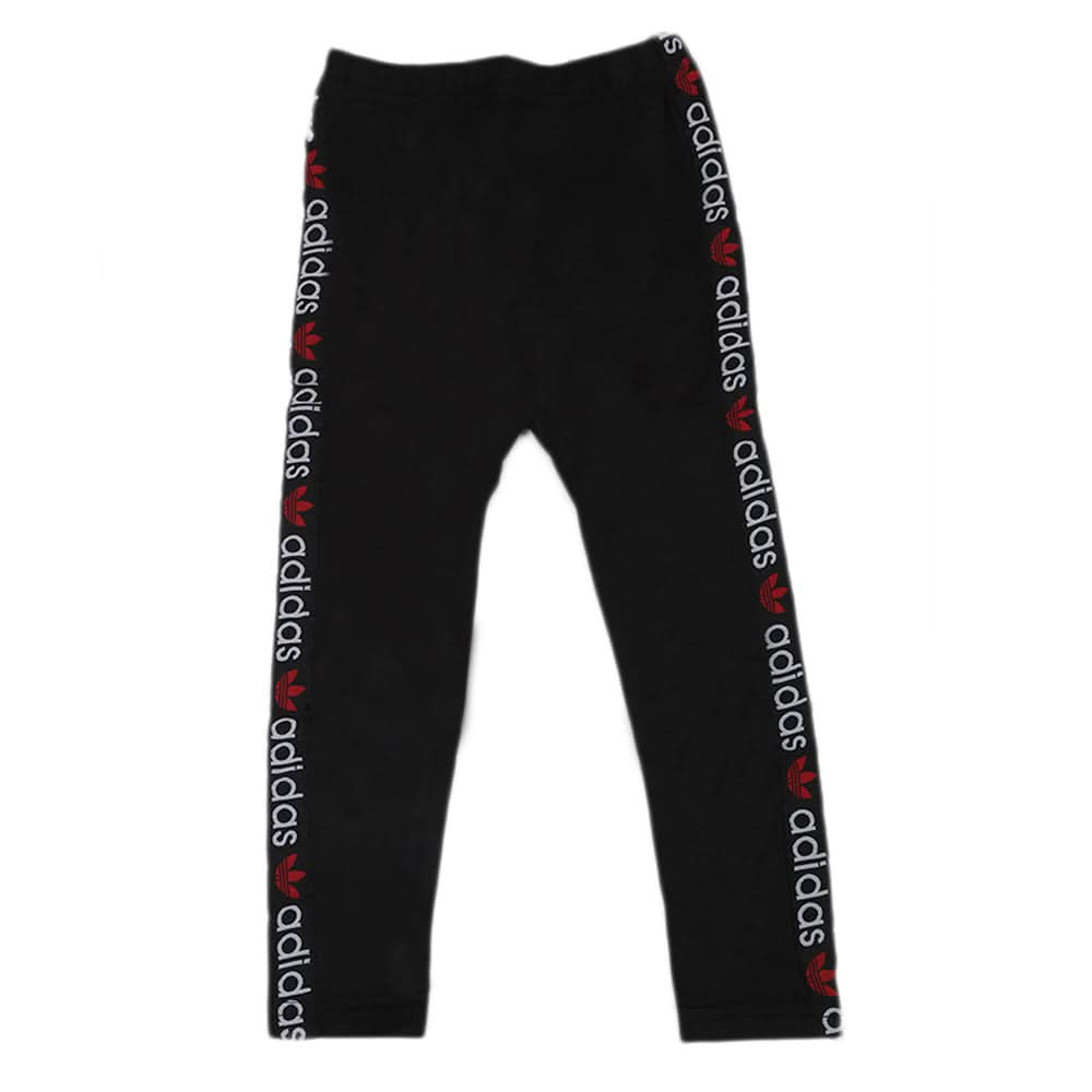 Girls Plain Tight Side Tape - Black - B, Kids, Tights Leggings And Pajama, Chase Value, Chase Value