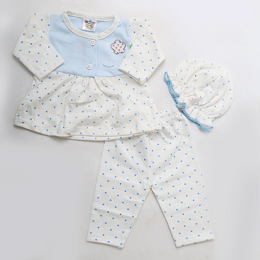 Newborn Girls Full Sleeves Suit - Light Blue, Kids, NB Girls Sets And Suits, Chase Value, Chase Value