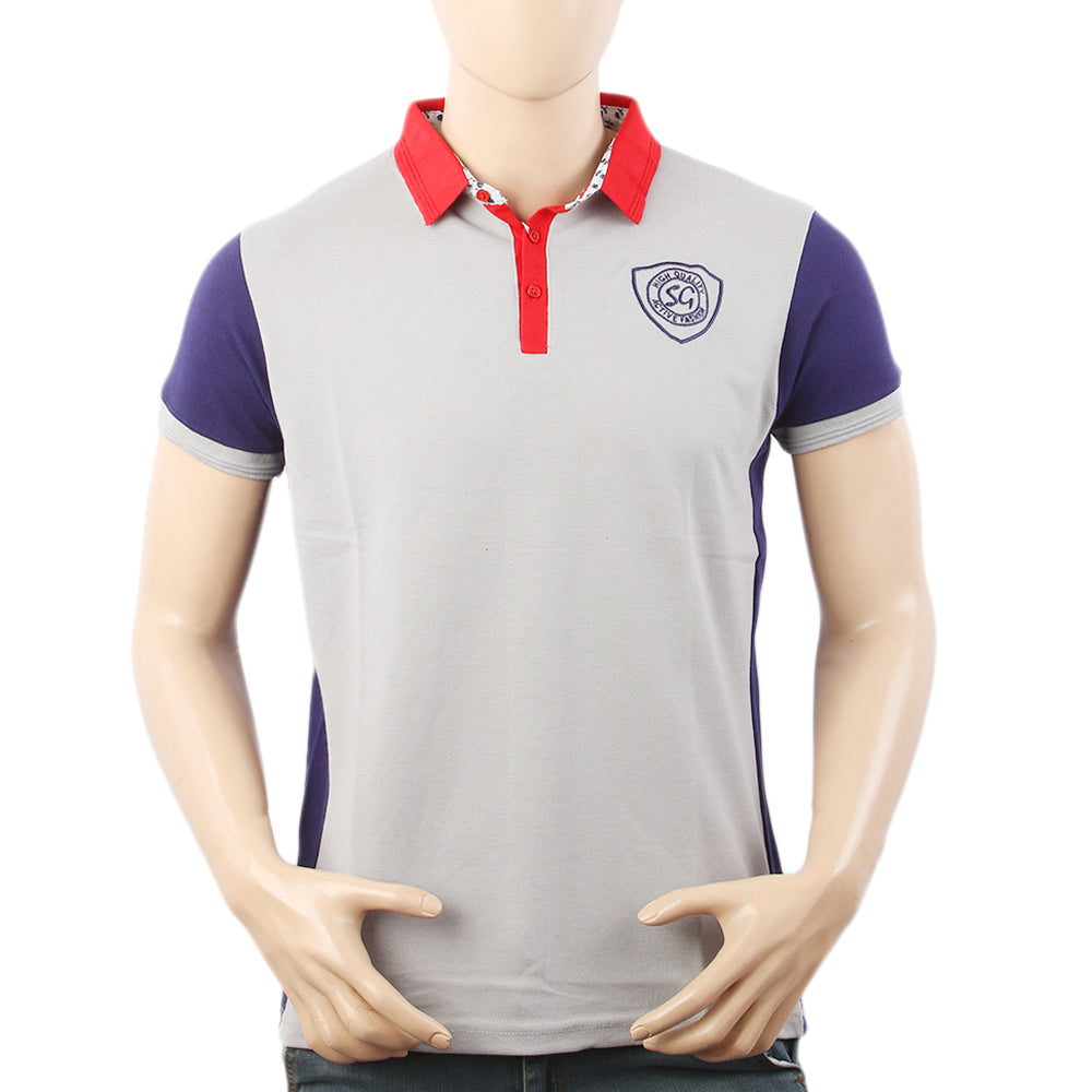 Men's Half Sleeves Polo T-Shirt - Light Grey, Men's T-Shirts & Polos, Chase Value, Chase Value