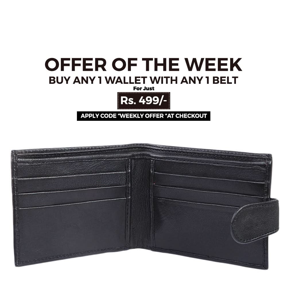 Men's Leather Wallets W-CV-03 PKR - Black, Men, Wallets, Chase Value, Chase Value