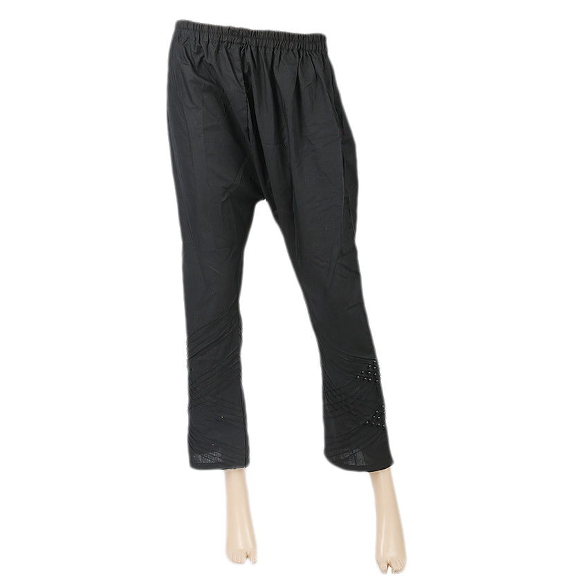 Women's Trouser With Moti - Black, Women, Pants & Tights, Chase Value, Chase Value