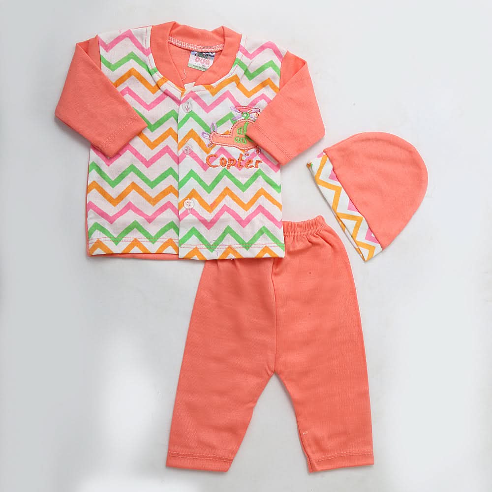 Newborn Boys Full Sleeves Suit - Peach, Kids, NB Boys Sets And Suits, Chase Value, Chase Value