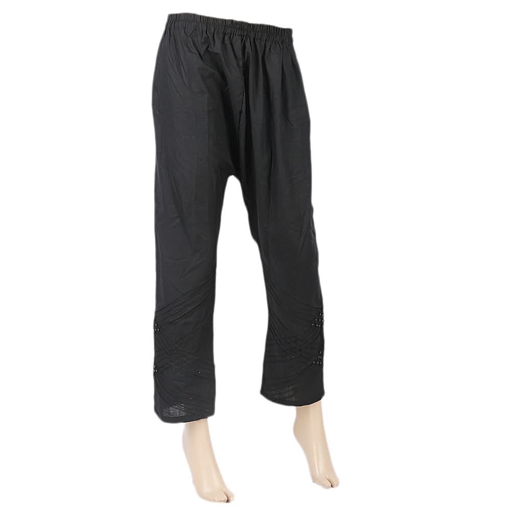 Women's Trouser With Moti - Black, Women, Pants & Tights, Chase Value, Chase Value