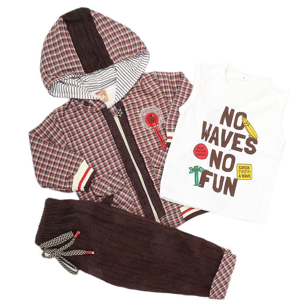 Boys Full Sleeves 3 Piece Suit - Red, Kids, Boys Sets And Suits, Chase Value, Chase Value