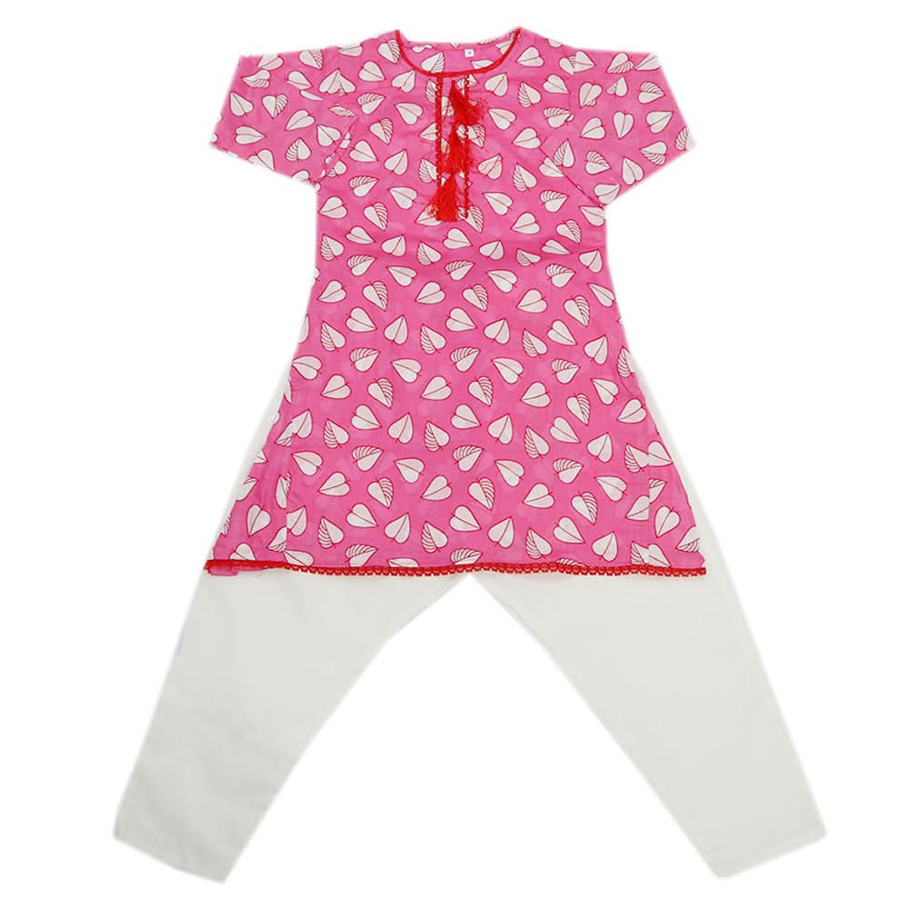Girls Shalwar Suit - Pink, Kids, Girls Shalwar Kameez, Chase Value, Chase Value
