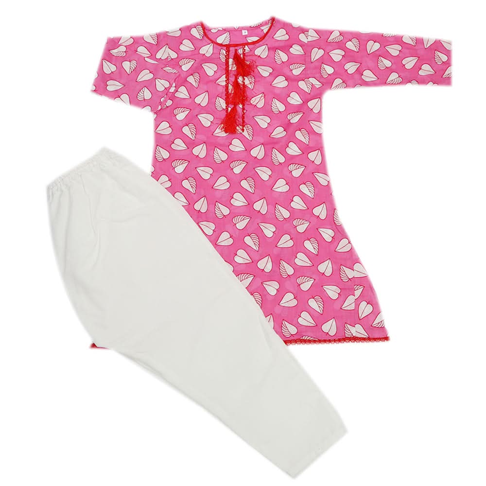 Girls Shalwar Suit - Pink, Kids, Girls Shalwar Kameez, Chase Value, Chase Value